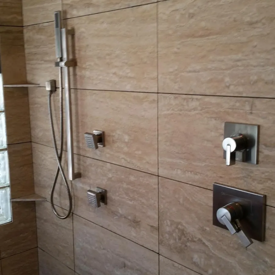 Shower fixture installation for Water Heater Replacement in Roswell